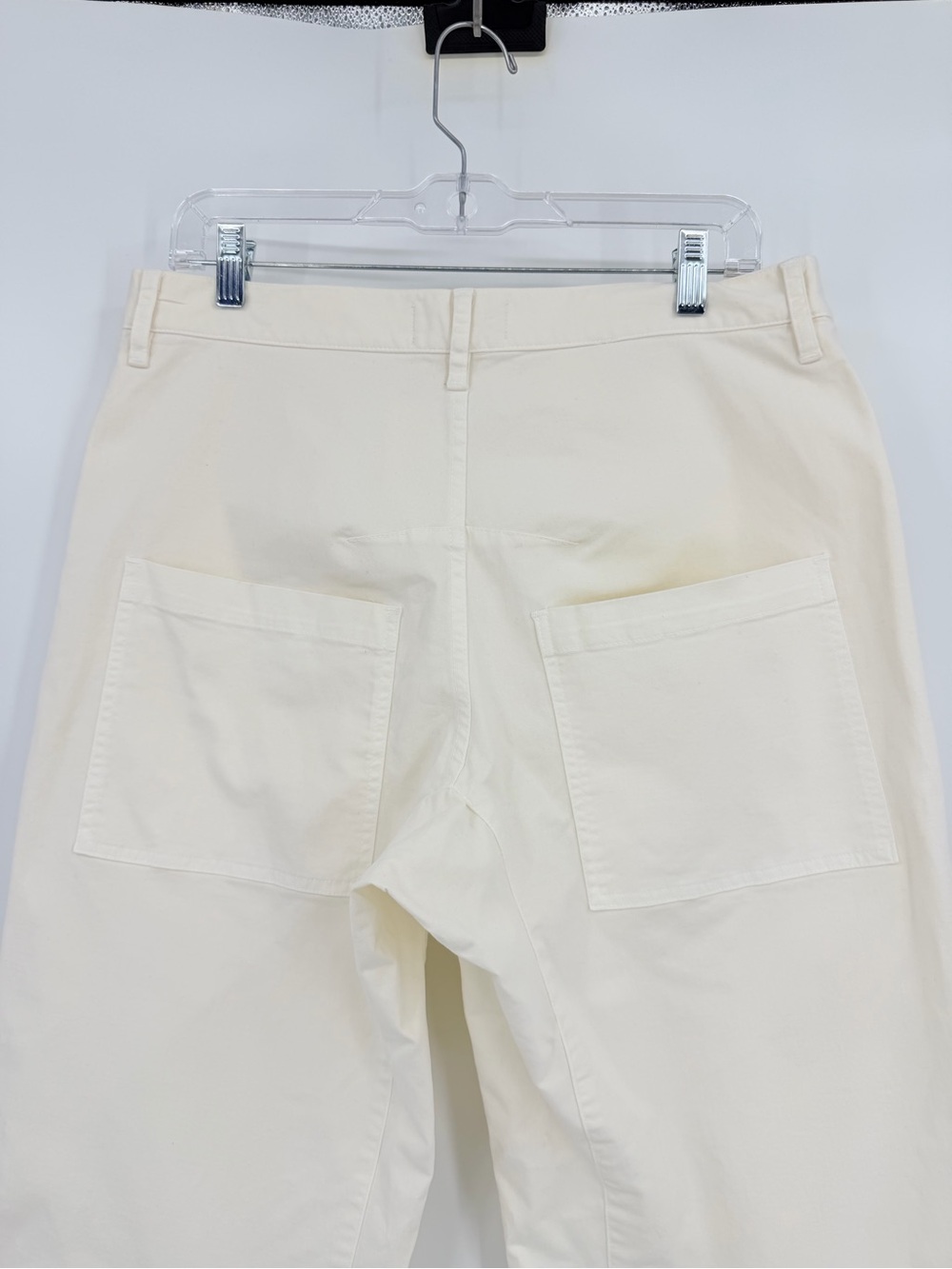 Nili Lotan Shon Cotton Blend Pants Stone Ivory Size 6 - Picture 7 of 11